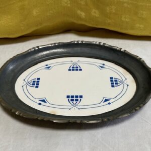 Vassoio ceramica e peltro
